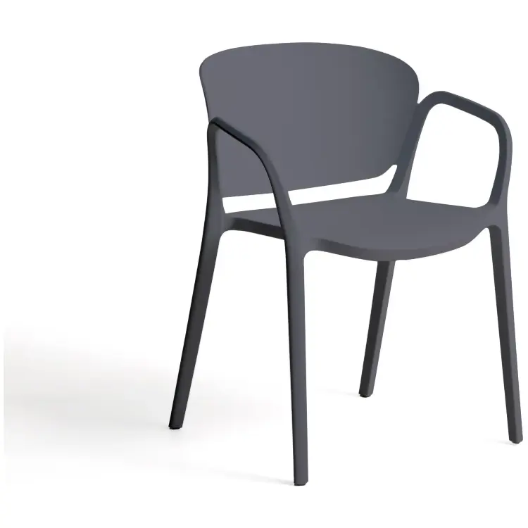 Уличный стул Ania темно-серый пластиковый