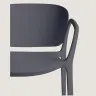 Уличный стул Ania темно-серый пластиковый