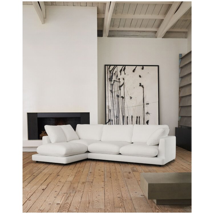 Gala 4-местный диван с левым шезлонгом белый 300 см