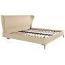Кровать 7157/GC2002B из экокожи кремового цвета