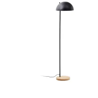 Торшер из дерева ясеня Catlar и металла черный