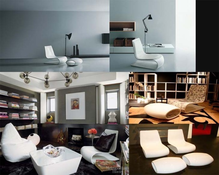 Кресло Nouvelle Vague с оттоманкой