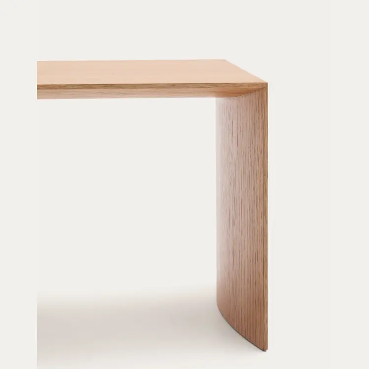 Litto Приставной столик из шпона дуба натурального цвета 55 x 40 см