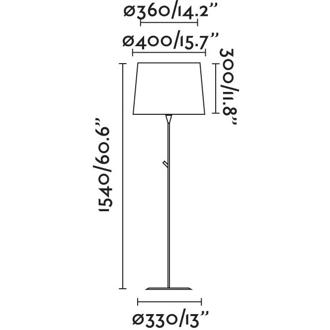 Торшер Gonga белый
