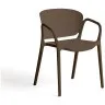 Уличный стул Ania темно-коричневый пластиковый