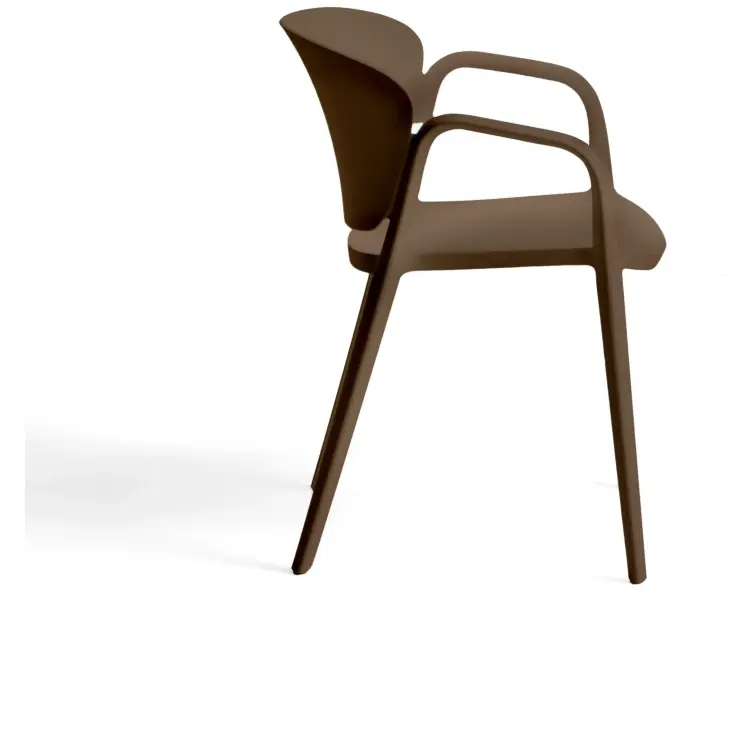 Уличный стул Ania темно-коричневый пластиковый