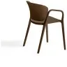 Уличный стул Ania темно-коричневый пластиковый