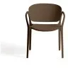 Уличный стул Ania темно-коричневый пластиковый
