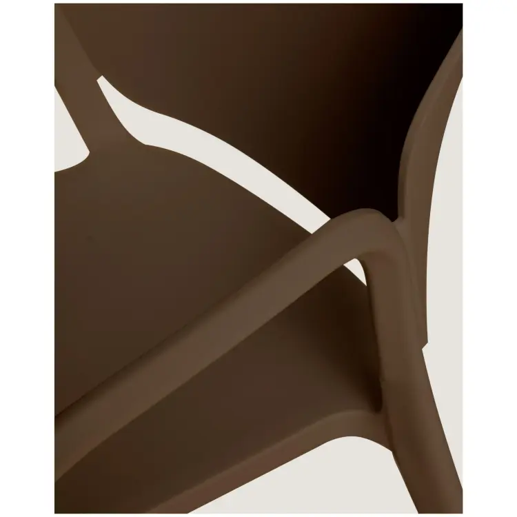 Уличный стул Ania темно-коричневый пластиковый