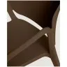Уличный стул Ania темно-коричневый пластиковый