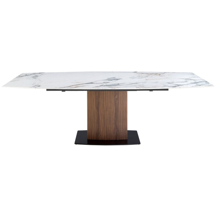 Раздвижной обеденный стол 1133/DT966 из керамики в мраморной отделке