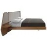 Кровать 7175 из ореха и серой ткани для матраса 180x200 см