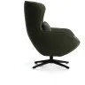 Поворотное кресло Sorile из темно-зеленой синели