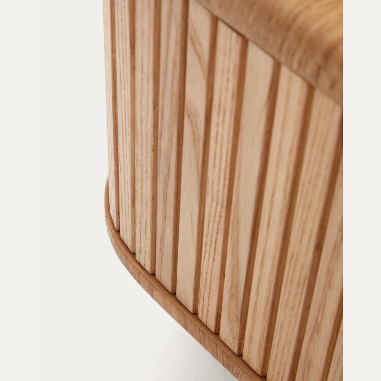 Mailen Тумба под ТВ с 2 дверцами из ясеневого шпона натуральной отделки 200 х 50 см