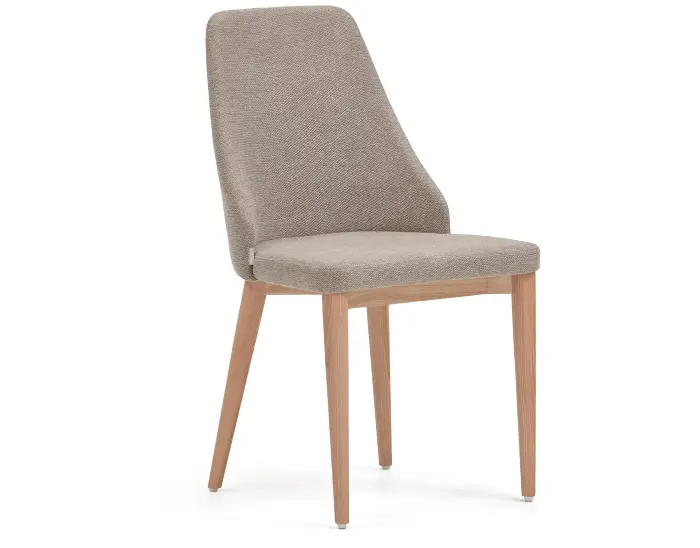 Rosie Стул из коричневой синели с ножками из массива ясеня