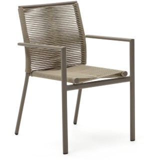 Culip Садовый стул из алюминия и шнура в коричневом цвете