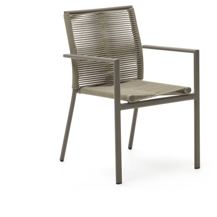 Culip Садовый стул из алюминия и шнура в коричневом цвете