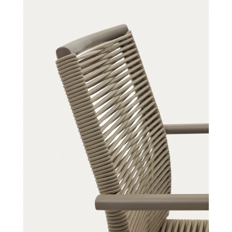 Culip Садовый стул из алюминия и шнура в коричневом цвете