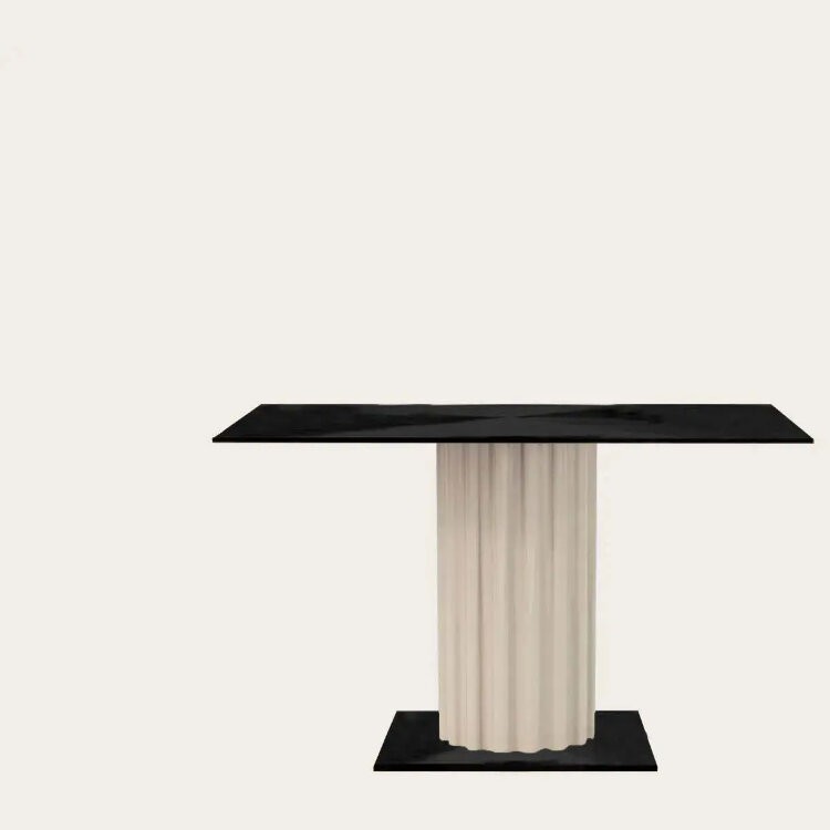 Столик Sonica с квадратной столешницей, черный металл, бежевый