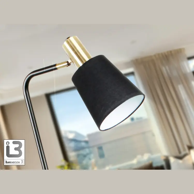 Gisela Торшер 1L черный-латунный