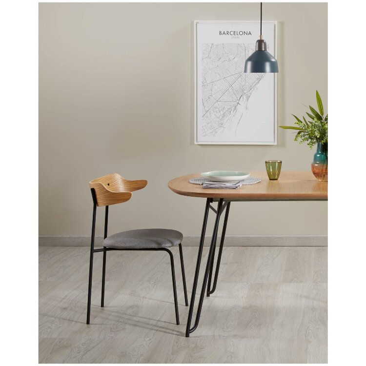 Стол Novaks 140 (220) х90 черный, шпон натуральный