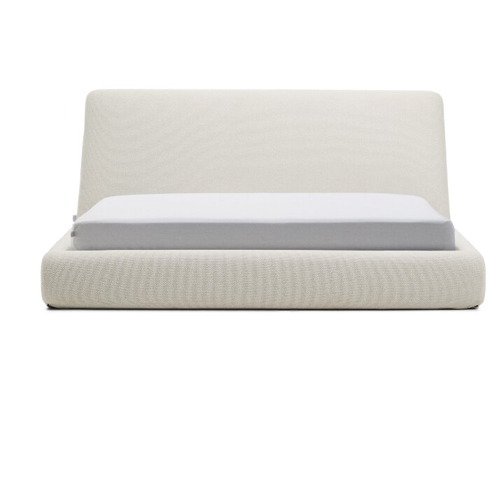 Кровать Martina со съемным чехлом из шенилла цвета экрю 180 x 200