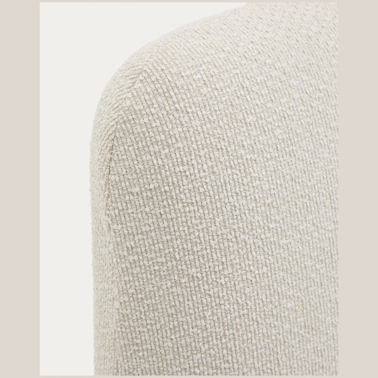 Кровать Martina со съемным чехлом из шенилла цвета экрю 180 x 200