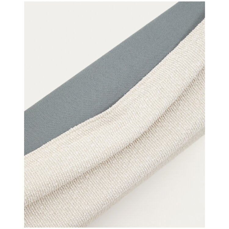 Кровать Martina со съемным чехлом из шенилла цвета экрю 180 x 200