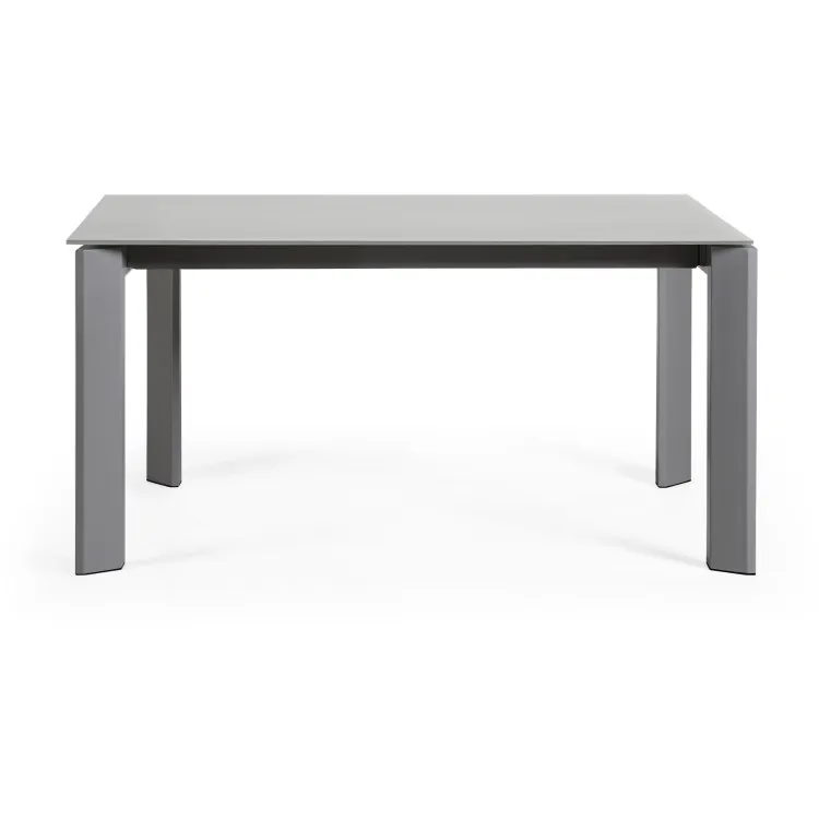 Стол Atta 160 (220) x90 антрацит, темно-серый, стекло