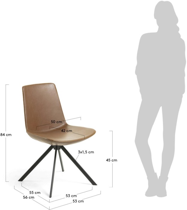 Стул Zast коричневый