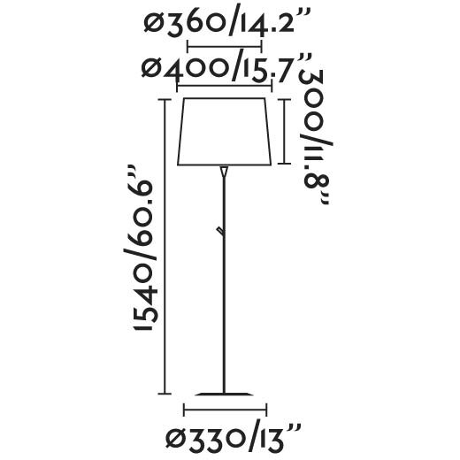 Торшер Samba черный/зеленый