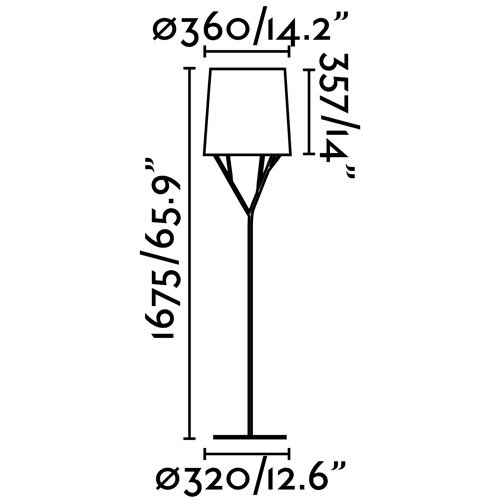 Торшер Tree белый