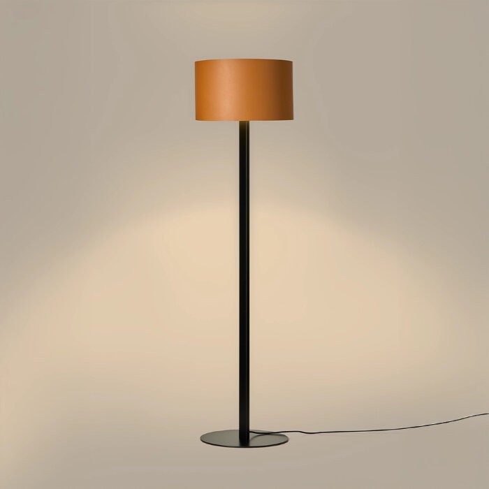 Торшер Rems оранжевая кожа