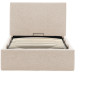 Кровать Nahiri бежевого цвета из шенилла с ящиком для хранения 90 x 200 см
