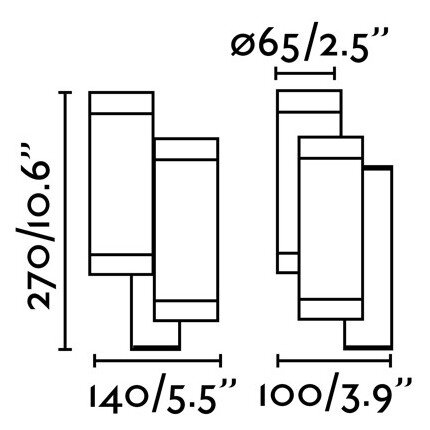 Уличное бра Steps 2L белое
