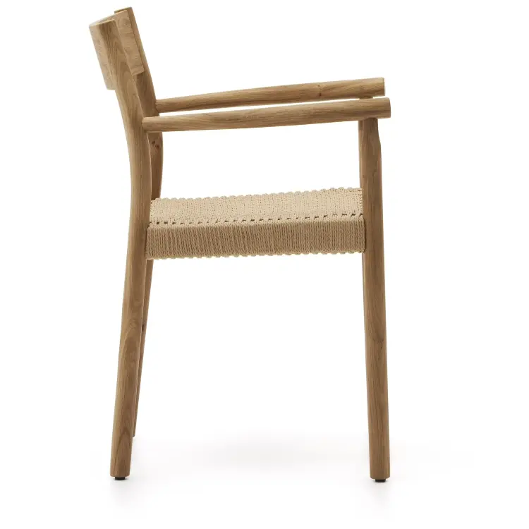Yalia Стул из массива дуба с натуральной отделкой и сиденьем из 100% веревки