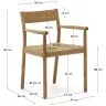 Yalia Стул из массива дуба с натуральной отделкой и сиденьем из 100% веревки