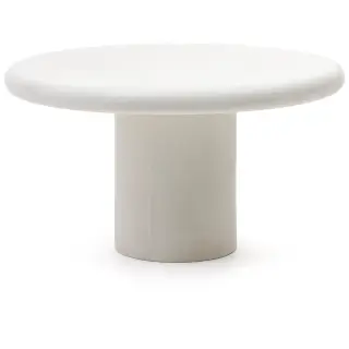 Addaia Круглый стол из белого цемента Ø140 см