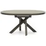 Vashti Круглый раздвижной стол из керамики и стали с коричневой отделкой Ø 120(160) см