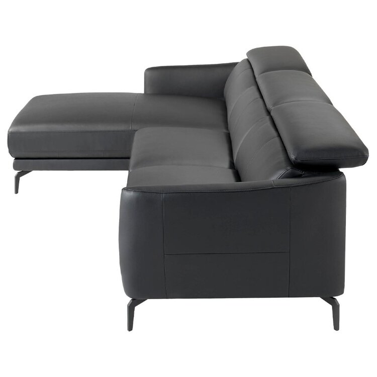 Угловой диван 5359-L /6040 черный кожаный