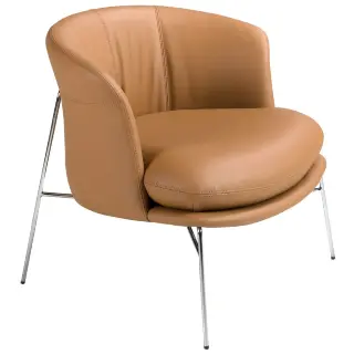 Кресло 5192 из коричневой экокожи