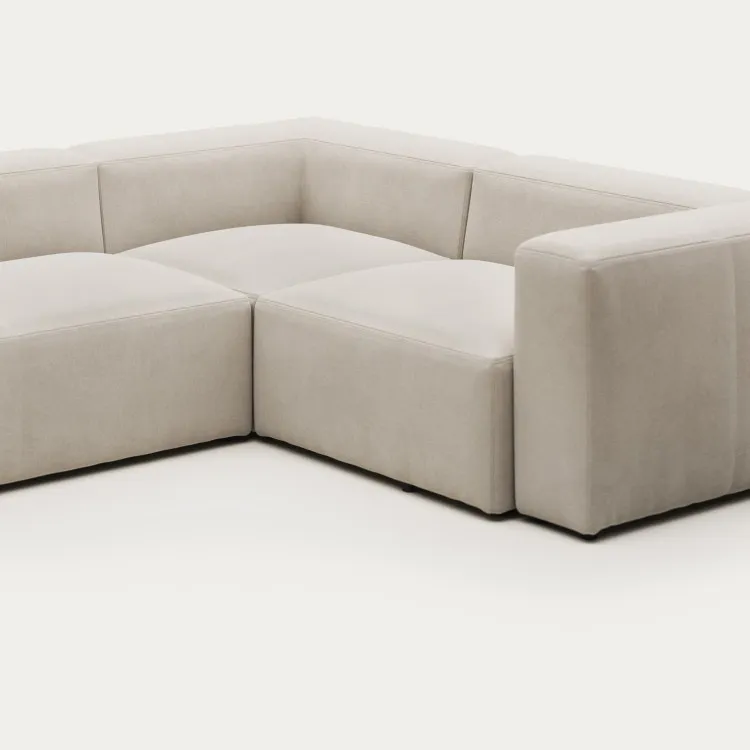 Угловой 4-х местный диван Blok 320 x 230 cm бежевый