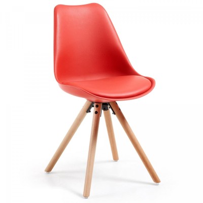 Стул Lars красный пластик