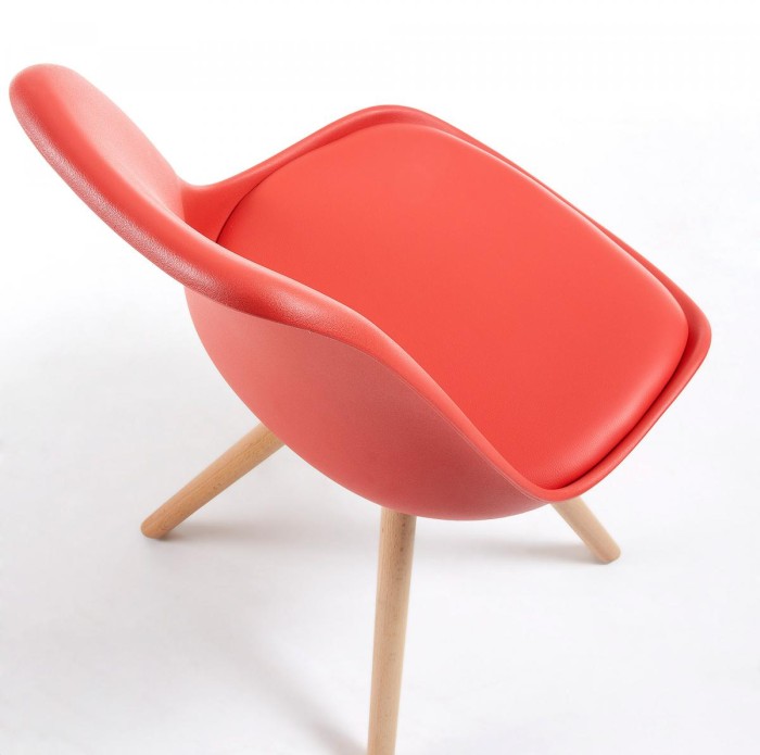 Стул Lars красный пластик