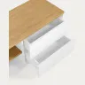 Тумба под ТВ Abilen шпон дуба и белый лак 150 x 44 cm