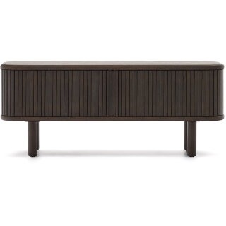 Mailen Тумба под ТВ с 2 дверцами из ясеневого шпона темной отделки 120 х 50 см