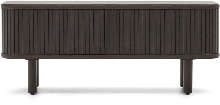 Mailen Тумба под ТВ с 2 дверцами из ясеневого шпона темной отделки 120 х 50 см