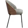 Обеденный стул 4115/DC-S197A из ткани и орехового шпона