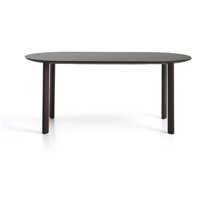 Уличный стол Erice из алюминия и закаленного стекла коричневого цвета, 180 x 90 см