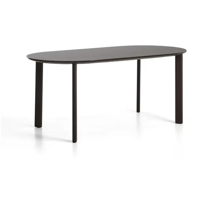 Уличный стол Erice из алюминия и закаленного стекла коричневого цвета, 180 x 90 см